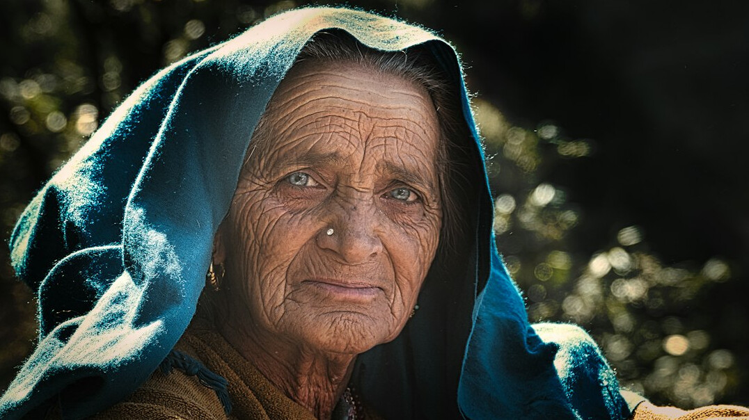 Portrait of an elderly Polish woman smiling warmly