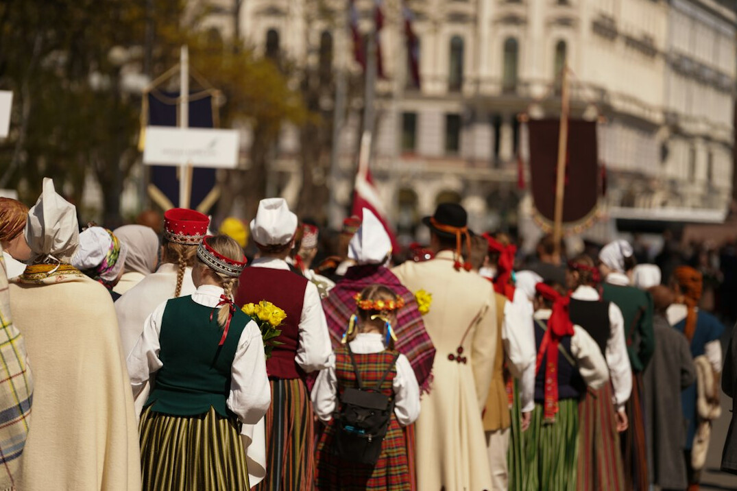 Local Polish folk festival procession